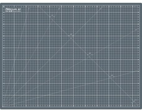 Tapis de découpe auto-cicatrisant GRIS 60x45cm (A2), gradué en CM, surface matte antidérapante - planche de découpe pour couture,patchwork,cutter rotatif