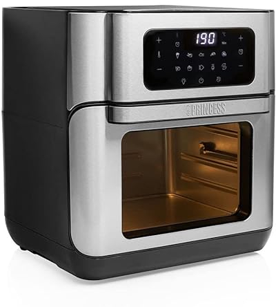 Backofen Princess, 10 l, ohne Öl, 1500 W, Temperatur 80 – 200 C, digitaler Bedienfeld, LCD-Display, Backofen, inkl. CE