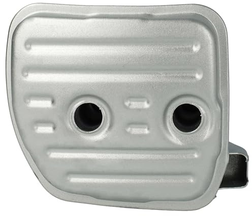 vhbw Auspuff-Schalldämpfer kompatibel mit Stihl MS 251 | MS 251C, MS 231, MS 231C Motorsäge - 11 x 8,4 x 6,5 cm Silber