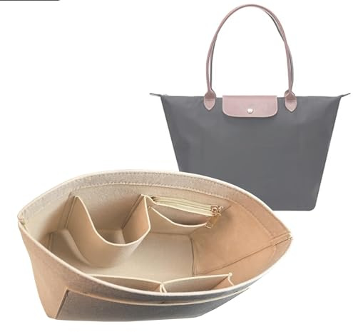 Lckaey Y012-beige-M Geldbörsen-Organizer für Taschen, mittelgroß