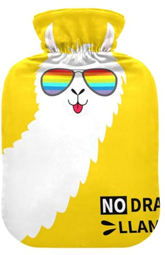 ISAOA No Drama Wärmflasche, Alpaka Lama, S
