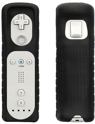 kwmobile Schutzhülle kompatibel mit Nintendo Wii Remote Controller Controller Hülle - Silikonhülle für Spiele-Controller - Controller-Hülle in Schwarz