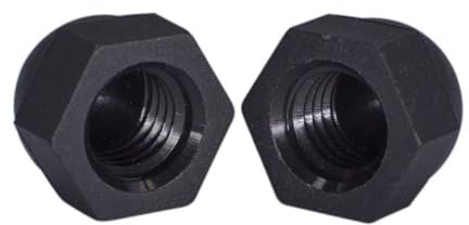 CHATROOM 10/20 Stück Hutmuttern mit Hutkappe, Nylon, Sechskant-Sechskantmutter, schwarz, M3, M4, M5, M6, M8, M10, M12 (Color : Black, Size : M12-10Pcs)