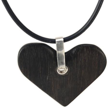 Anhänger „Eben Herzlich aus Holz und Silber 925