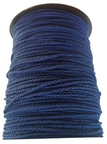 PIZZITALIANI Kordelband ROT geflochtene – Durchmesser 2 mm x 100 m, 3-strängiges Kordel, aus Polypropylen mit Baumwollkern, für Handwerk, Dekor, Nähen, Basteln, Armbänder