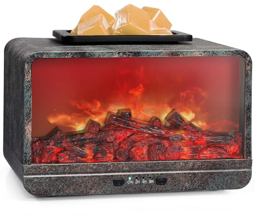 Duftlampe Elektrisch für Wachs | Kamin Elektrische Duftlampe | Aromalampe | Raumduft Diffuser | 3D Flammeneffekt Nachtlicht | Aroma Diffuser | Duftwachs Ölbrenner
