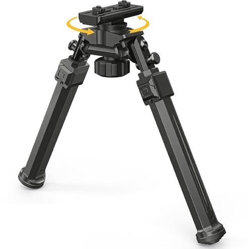 CVLIFE Bipod Compatible with M-Rail Bipods for Rifles Sturdy Portable Height Adjustable Rifle Bipod for Hunting Shooting Outdoors (Black, 7.8-10.6)