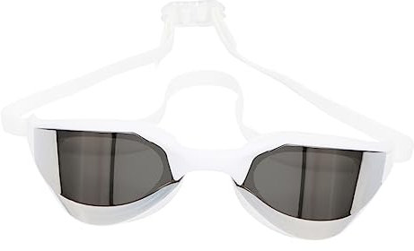Gogogmee Schwimmbrille beschlagfrei langlebige wasserdichte Gläser altersgerecht verstellbar bequem elastischer weißer Rahmen