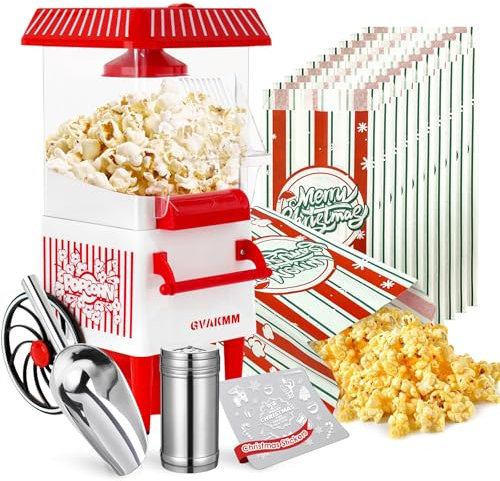 Máquina de palomitas de maíz, rojo y blanco