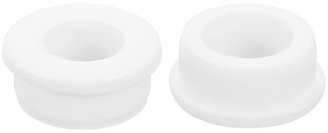 sourcing map 2Pcs Rubber Grommets 1-1/4(32mm) Drill Hole, 7/8(22mm) ID Hole Top Hat Grommet White Silicone Rubber Hole Plug Gasket for Wiring, Automotive
