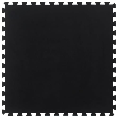 Dalle de sol en caoutchouc noir 12 mm 100 x 100 cm