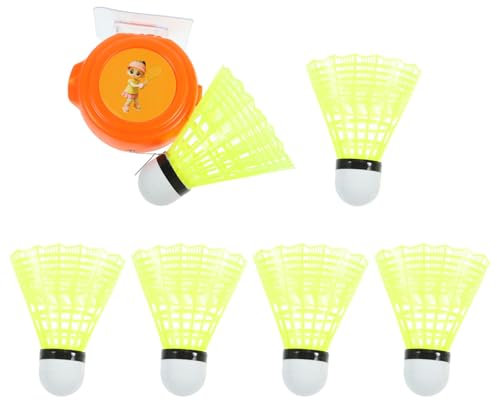 PAMINGONO Badminton Trainingsset Tragbares Übungsgerät Für Badminton Mit 6 Bällen Und Rückholsystem Perfekt Für Effektives Tennistraining Und Freizeitaktivitäten