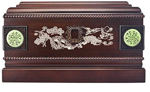 Urne für Asche, Bestattungszubehör, Ebenholz, übergroß, feuchtigkeitsbeständig, kann menschliche Asche aufbewahren, perfektes Souvenir, 45 * 25 * 26 cm Interesting Life