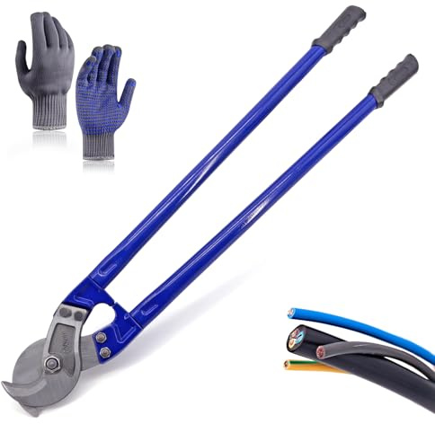 SPENDINS 36in Cable Cutter for Copper & Aluminum Cables, Long Arm Ergonomic Handles, High-Frequency Quenched Blades for Electrical, Communications and DIY (NOT for Steel or Hardened Materials)