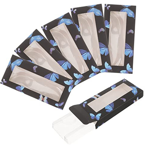 DRESSOOS 10pezzi Scatola Rettangolare Per Ciglia Finte Con Finestra Trasparente Vuoto Per Conservare e Proteggere Ciglia Finte