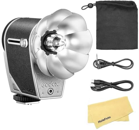 Godox Lux Cadet Retro Camera Flash,GN10 28mm Focal Length with 7 Levels Flash Power,Auto/Manuel Flash Modes for Canon Nikon Sony Fuji Fujifilm Olympus Panasonic