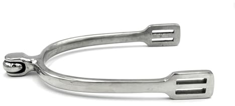 Equine Smile ES1026 Horizontalem Ballrad Reitsporen Edelstahl, Damen 25 mm | Ballsporen Spur Sporen zum Reiten mit Gummi, Stiefelsporen mit Ballrad für Damen & Herren in Dressur Springen
