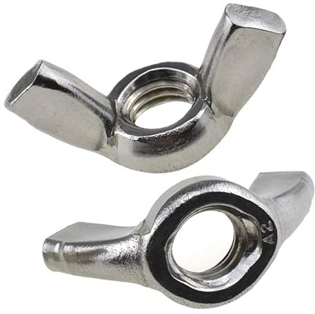TA-VIGOR 10Pcs Wing Nuts, M8 Butterfly Nut, Stainless Steel Hand Twist Tighten Fasteners for DIY Tools, Electronic Devices Hardware, Automotive, Wood Products