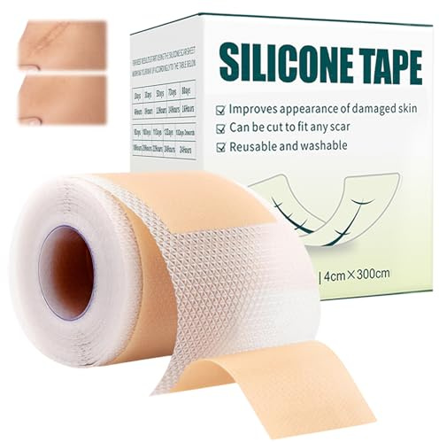 Pansement silicone cicatrice, silicone scar sheets Réutilisable Pour le visage et le corps, Aide à Améliore l'apparence visible, Coupe Facile à la Taille, 1,6x120-3M