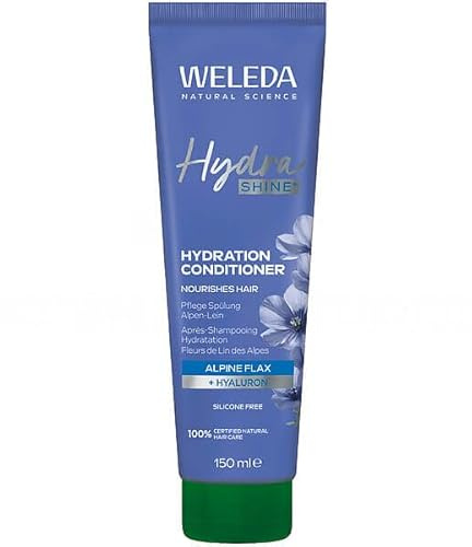 Weleda HydraShine Après-Shampooing Hydratant – Cheveux Intensément Nourris et Doux (100% Satisfaits) – Soin Capillaire Naturel Certifié NATRUE – 150ml