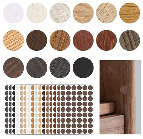 864 Piezas Tapas para Tornillos Autoadhesivas, 16 Colores 21mm Cubretornillos Autoadhesivos, Cubreagujeros para Tornillos De Muebles Y Gabinetes