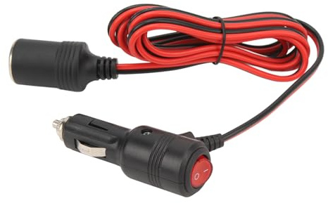 Sorandy Zigarettenanzünder-Stecker-Schalter-Design, 16 AWG Kupferdraht für Autokamera, Stabiler Strom für Mini-Auto-Staubsauger, PVC-Kupfer