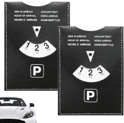 BIKPRST 2 Discos de Estacionamiento para Coche, Reloj de Aparcamiento Regulable, Uso Urbano y Viajes, Aparcamiento Controlado y Conveniente