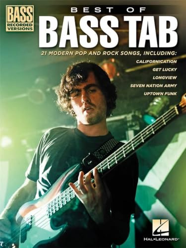 Best of Bass Tab | 21 Rock Pop Hits Bass Recorded Versions Original Transkriptionen Songbook | Seven Nation Army Uptown Funk Californication | Hal Leonard TAB Noten Anfänger-Fortgeschritten Bassist