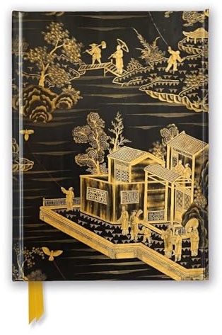 Chinese Lacquer Black & Gold Screen (Foiled Journal) (Flame Tree Notebooks)