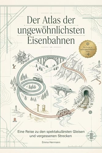 Der Atlas der ungewöhnlichsten Eisenbahnen: Eine Reise zu den spektakulärsten Gleisen und vergessenen Strecken. Das perfekte Geschenk für Zug-Fans und Technik-Begeisterte