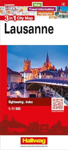 Hallwag Stadtplan Lausanne: 3 in 1: Stadtplan, Reiseinformationen und Highlights!