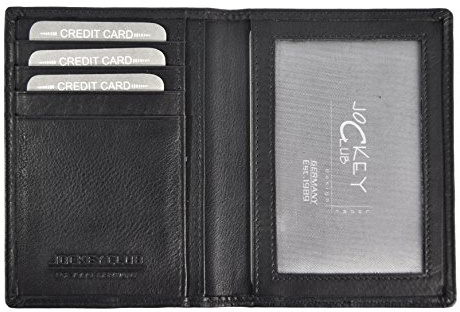 Jockey Club Leder Ausweishülle Etui Ausweisetui Hülle Kreditkartenetui mit RFID Schutz Nappaleder