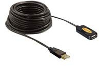 DeLock 2X Kabel USB 2.0 Verlaengerung, aktiv 10m