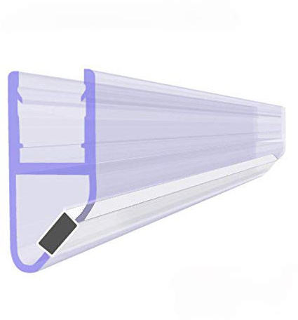 BIJON Magnet-Duschdichtung (Einteilig), Duschtürdichtung mit weißen Magneten, Dichtung Dusche Glastür für 45 Grad, 200cm, Glasstärke Duschdichtung 7mm - 8mm