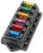 FULARR Premium 6 Voies Standard Porte-Fusibles, Universel Blade Boîte Fusible avec 10Pcs Fusibles à Lame Standard Gratuits, pour Voiture Bateau Marine Trike –– 12V / 24V