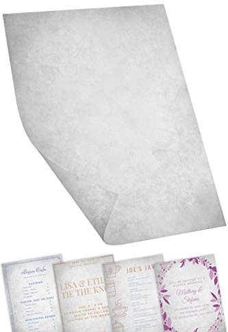 Astra Print Titus Certificate Paper A4, Grey Vintage, 100GSM, 100 Sheets | Marbled silver parchment effect, double-sided, printer friendly. For diplomas, awards, menus, writing & craft projects