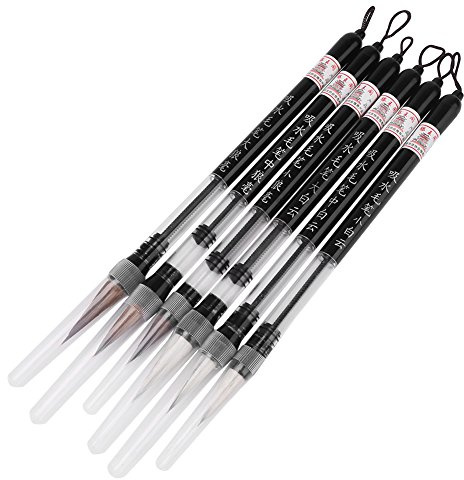 6 stücke Wasser Pinsel Stift Set, Chinesische Kalligraphie Stift Kolben Wasser Farbe Pinsel für Anfänger Üben Malerei Kalligraphie Auf Wasser Schreiben TuchPinsel-Sets
