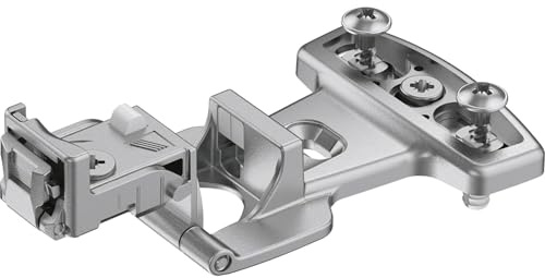 Grundscharnier Selekta Pro 2000 E, 180 °, Auflage -3.2 mm, mit Spreizmuffen, vernickelt_Artikel _ 45064