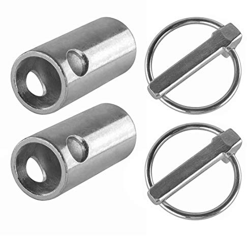 2x Unterlenker Reduzierbuchse | Kat 2-1 | mit Bohrung & 2x Klappsplint | 11 x 42 mm | SET | Unterlenker | Kategorie | Dreipunkt | Traktor | Euroaufnahme | Bolzen | Sicherung
