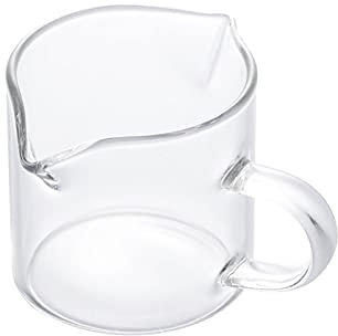 CHENMIAOMIAO Sauce Boat Gravy Bowl Two-mouth Gravy Boat the Handle Adopts Heat-resistant Glass Mini Milk Cup and Graduation Measuring Cup Coffee Pot Coffee Utensils pour ladle (Size : 60ml)