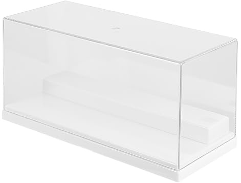 HEMOTON Transparente Aufbewahrungsbox 20X20X9Cm Doppelschicht Acryl Vitrine Klein Staubdicht Für Figuren Puppen Sammlerstücke Und Modellaufbewahrung
