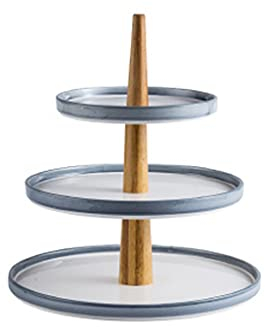 Frutero Cesta de frutas y verduras Soporte para cupcakes de 3 niveles con platos Plato de fruta Mesa de postre Soporte para pastel de múltiples capas Plato de postre Plato de fruta seca Bandeja de