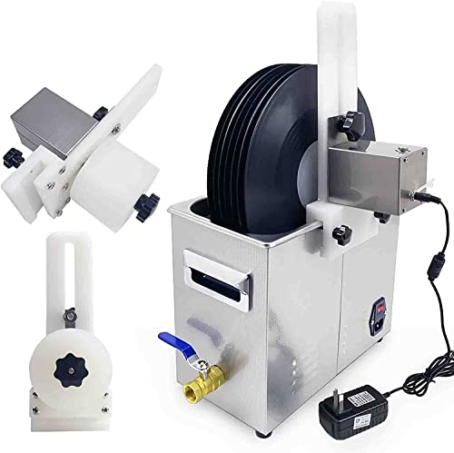 SONLED Ultrasonic Vinyl Records Washer 6.5L 180W Ultrasonic Cleaner with Lifter Bracket Waterproof for Lp Album Disc EP, Clean 6-8 Vinyl Records One time
