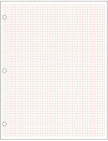 Geyer Instructional Products - Metrisches Millimeterpapier, 1/2 cm kariert, doppelseitig, rot liniert, 500 Blatt Ries, dreilochig gelocht