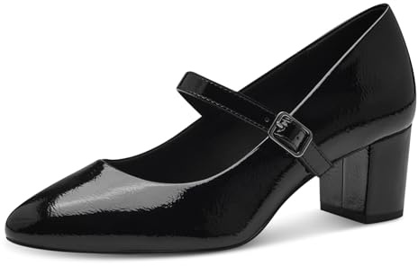 Marco Tozzi Damen Pumps mit Riemen Spitz mit Blockabsatz