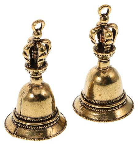 Amosfun 6 STK DIY Schlüsselanhänger zum Aufhängen Hundehalsband Glocke Geschenke für Neugeborene Mädchen Klingeln Baby Spielzeug Messingglocken Handschlagglocken Musikglocke Dekorationen