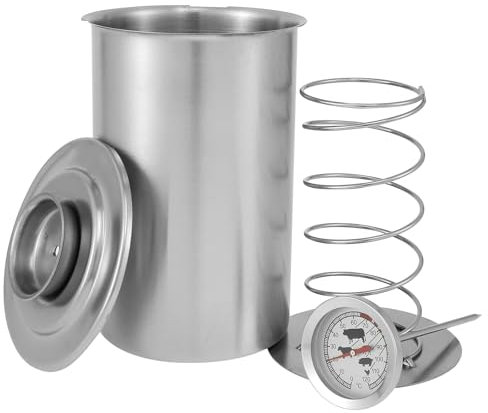 IXTIX Schinkenkocher aus Edelstahl, Schinkernpresse Set mit Thermometer und Beutel, Schinkenform Kochschinkenform für gesundes hausgemachtes Fleisch Presse, Max 1,2kg Fleisch