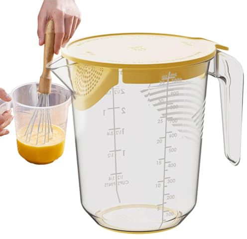 Lnhgh Jarra medidora para líquidos, vaso medidor, jarra de cocción con mango y báscula | Vaso medidor de cocina con gran capacidad para hornear harina y azúcar
