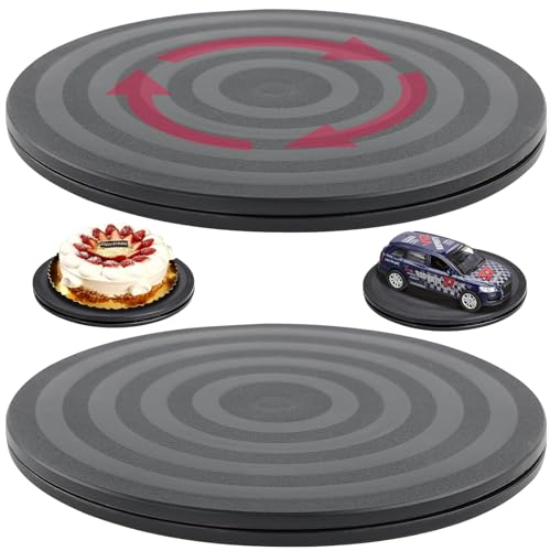 2 Pezzi Piatto Girevole 20 cm, Carico Massimo 20 kg con Cuscinetti a Sfera, per TV, Monitor, Laptop, Altoparlanti, Piante