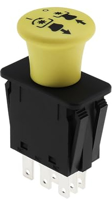 VGOL 1PC Interrupteur Prise Force Compatible avec John Deere L120 L130 D140 D150 D155 Compatible avec L2048 L2548 Tracteurs de Pelouse Scotts 430-559 77,4 X 43,7 X 24,1 Mm.